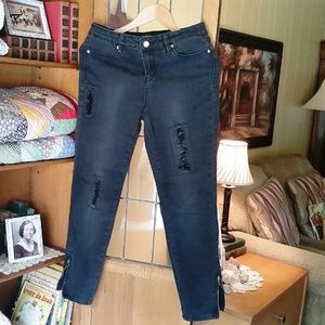 Final Price bebe Black Distressed Jeans